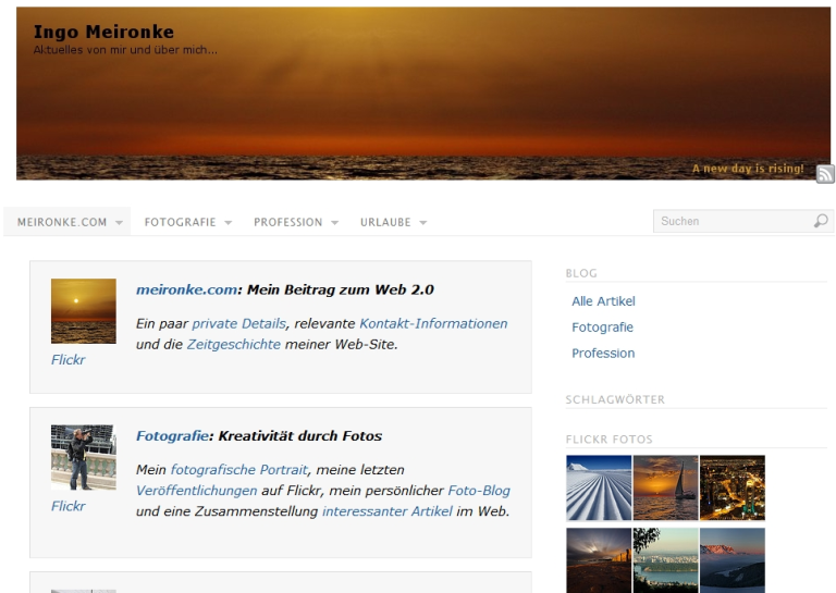 2011 – Relaunch mit WordPress